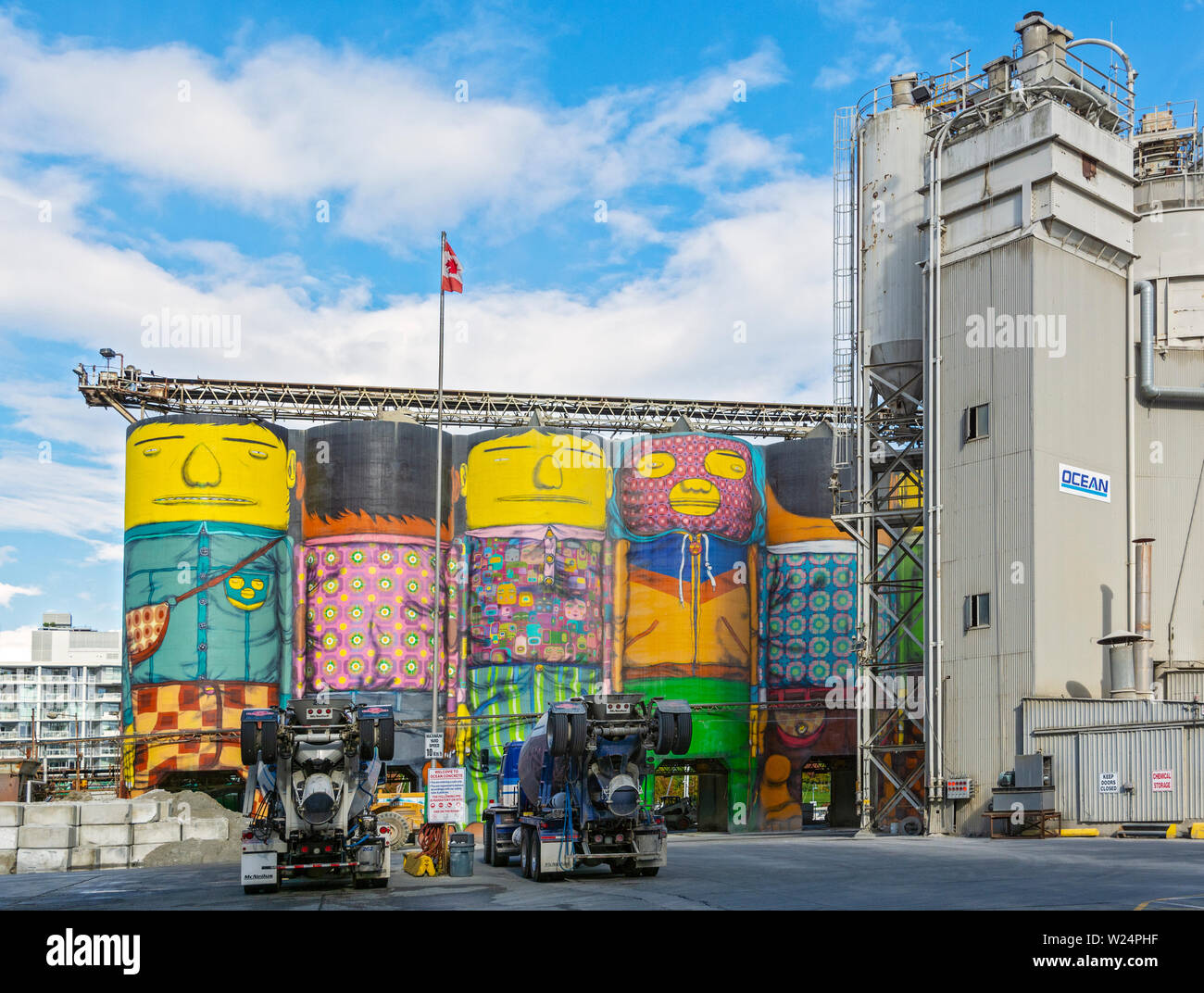 Canada, British Columbia, Vancouver, Granville Island, mural by