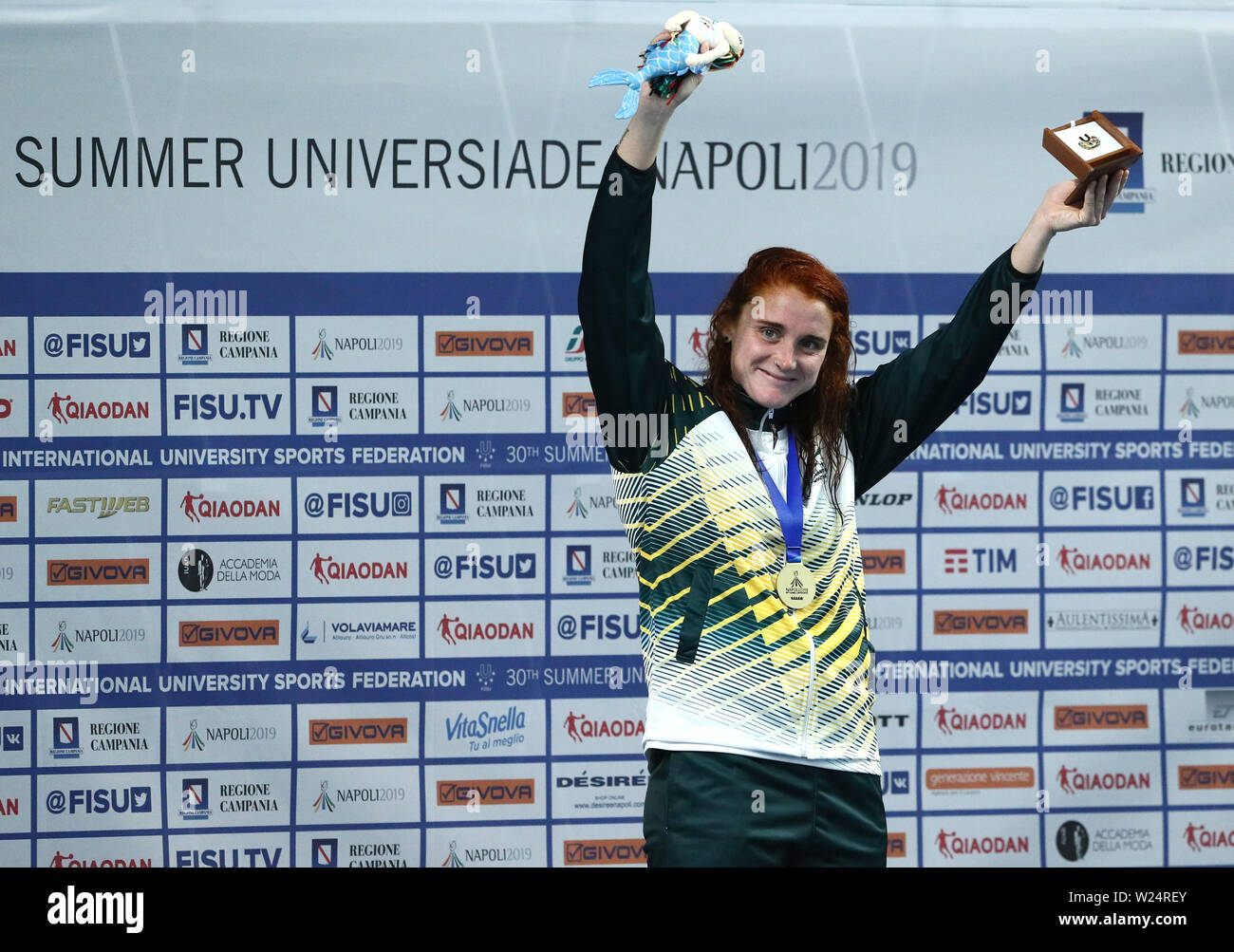 Scandone Pool, Naples, Italy. 5th July, 2019. 30th Summer Universiade Competition day; Women's 50m Butterfly Final, Lovemore Tayla Credit: Action Plus Sports/Alamy Live News Stock Photo