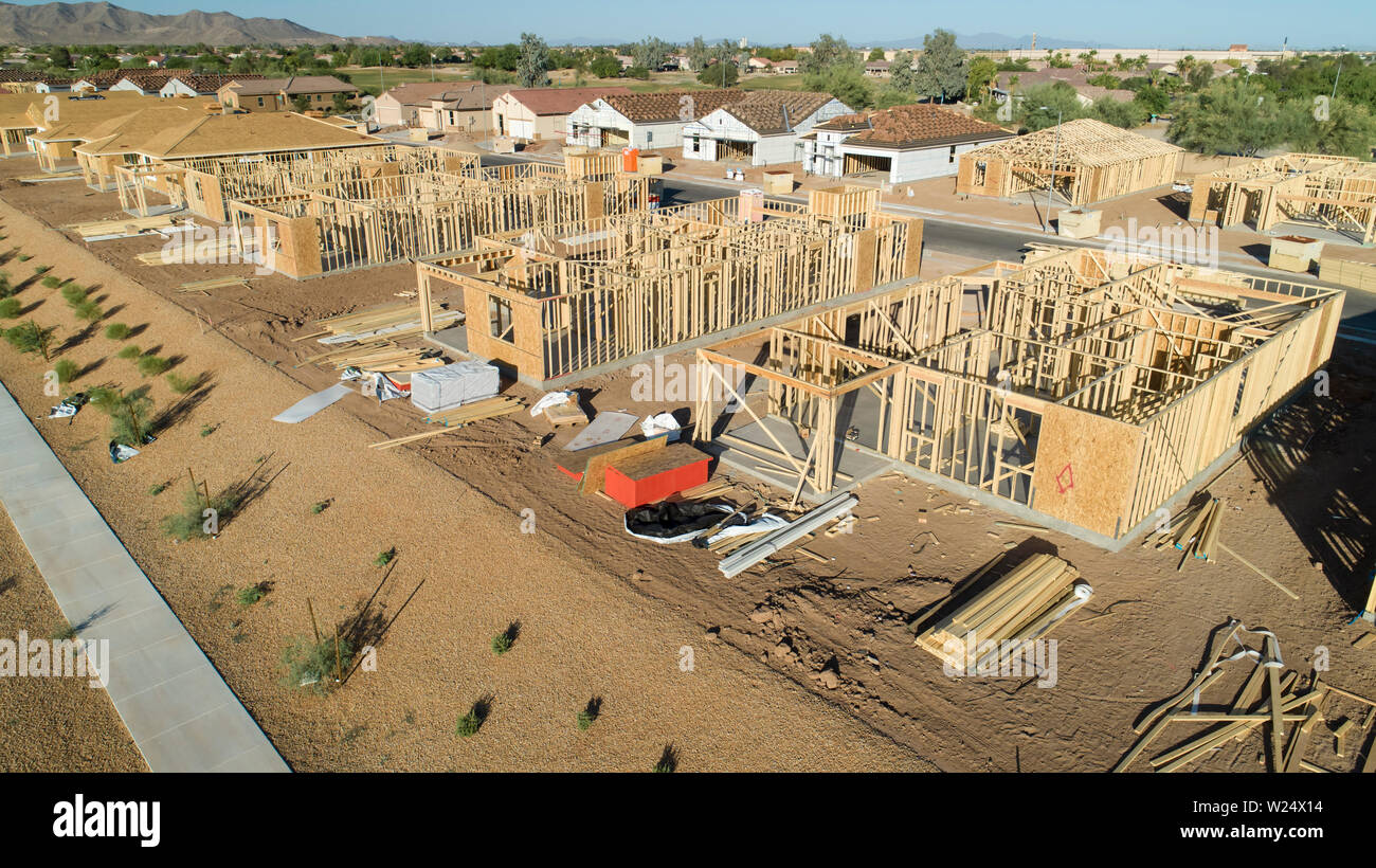 Vizinhança Americana Do Subúrbio Imagem de Stock - Imagem de construtor,  compra: 447925