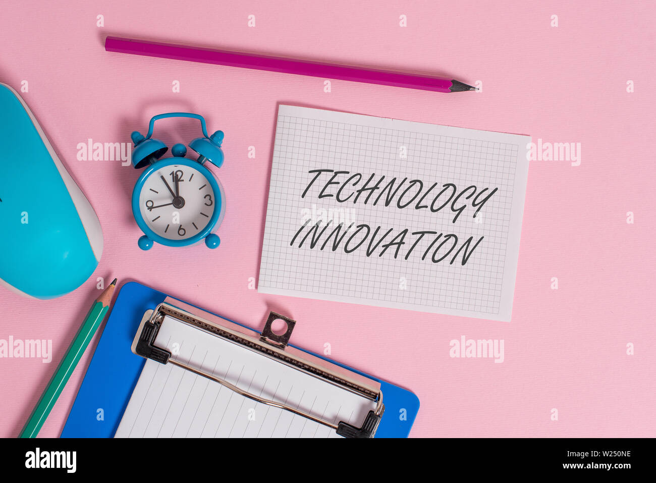 Writing note showing Technology Innovation. Business concept for ...