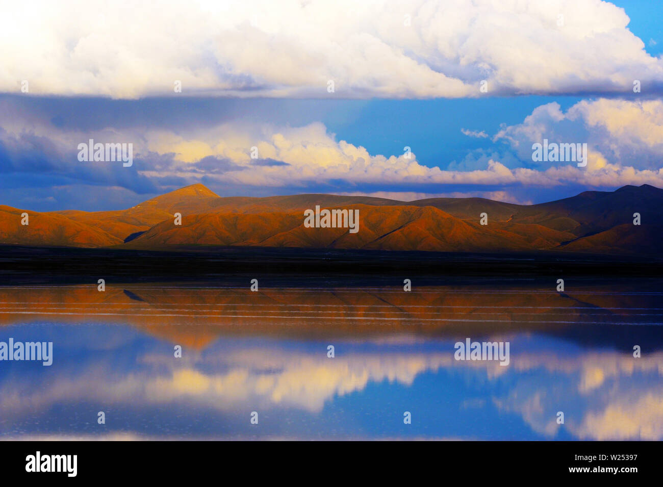 Uyuni Salt Flats rain season Stock Photo