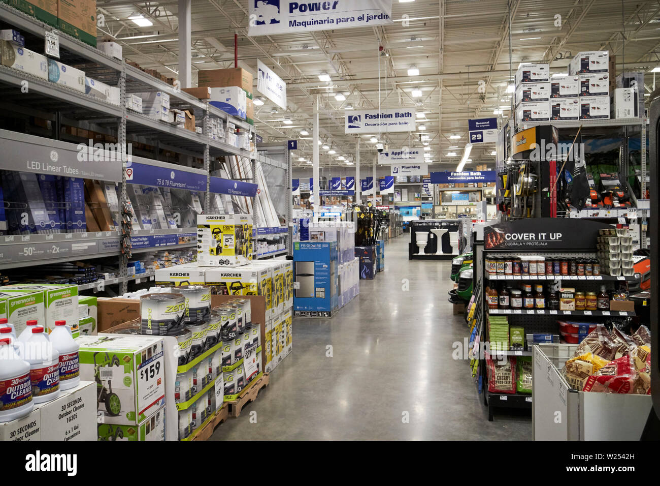 inside a lowes home improvements store Jacksonville Florida USA Stock Photo