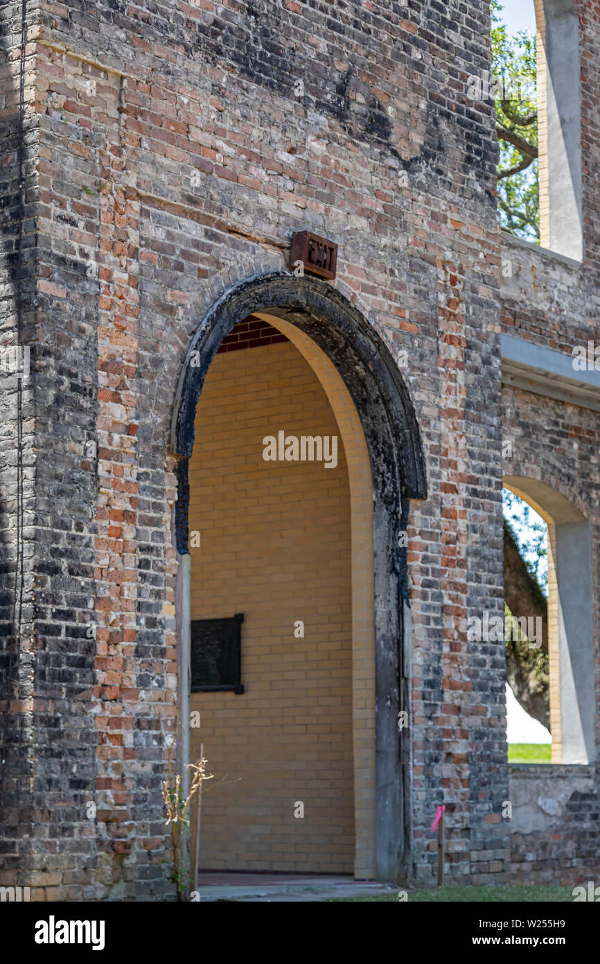Pointe a La Hache, Louisiana A burned exit sign remains on the doorway of the centuryold