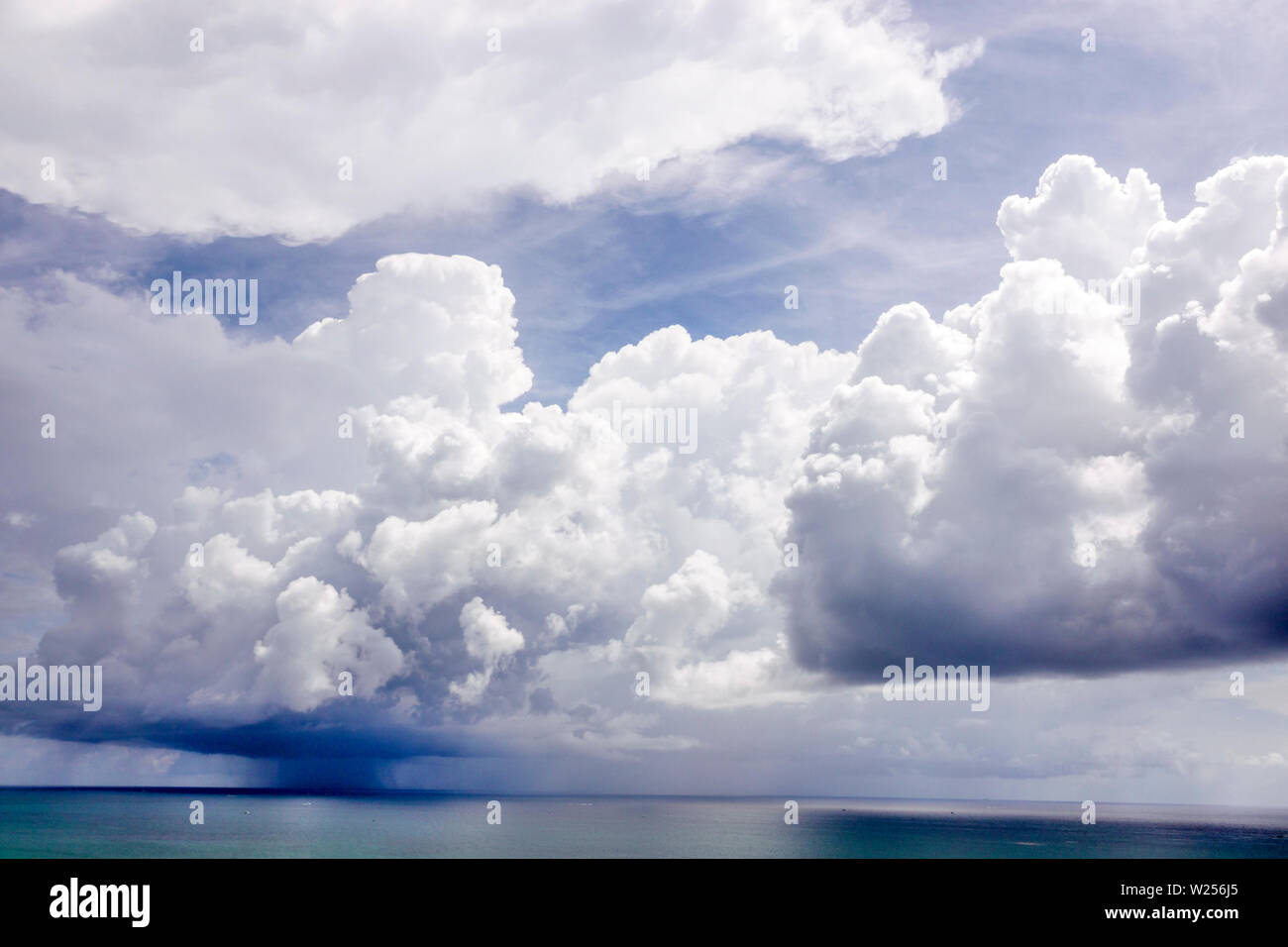 Miami Beach Florida,North Beach,Atlantic Ocean,weather,storm,Cumulonimbus clouds,rain,FL190615033 Stock Photo