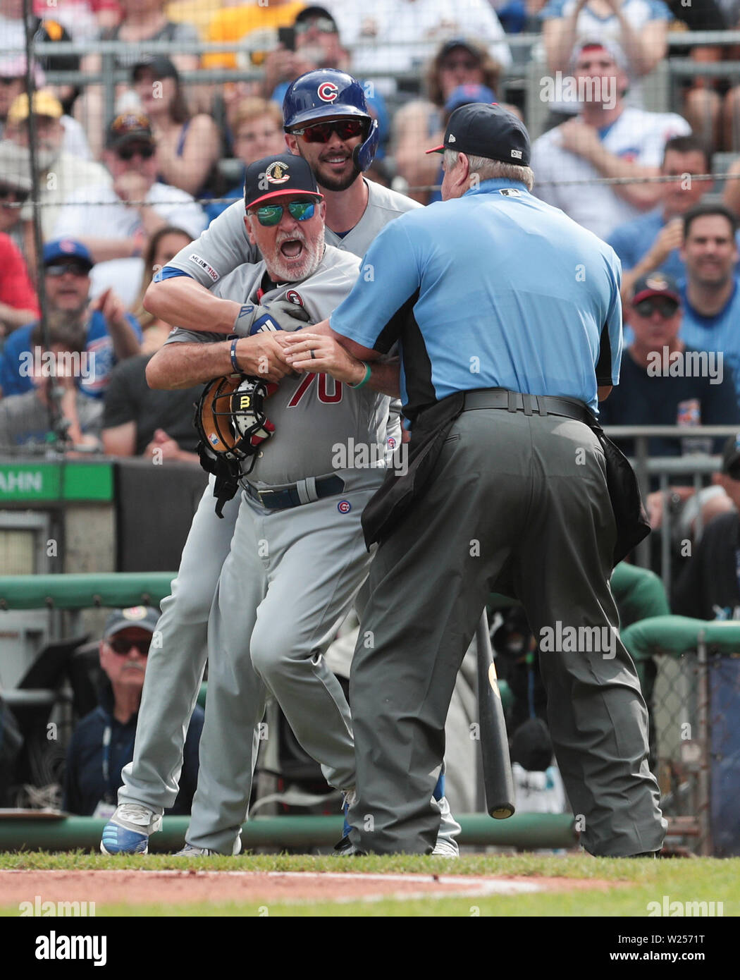 July 4, 2019: Pittsburgh Pirates manager Clint Hurdle (13) during a Major  League Baseball game between the Chicago Cubs and Pittsburgh Pirates at PNC  Park, in Pittsburgh, Pennsylvania. (Photo Credit: Nicholas T.