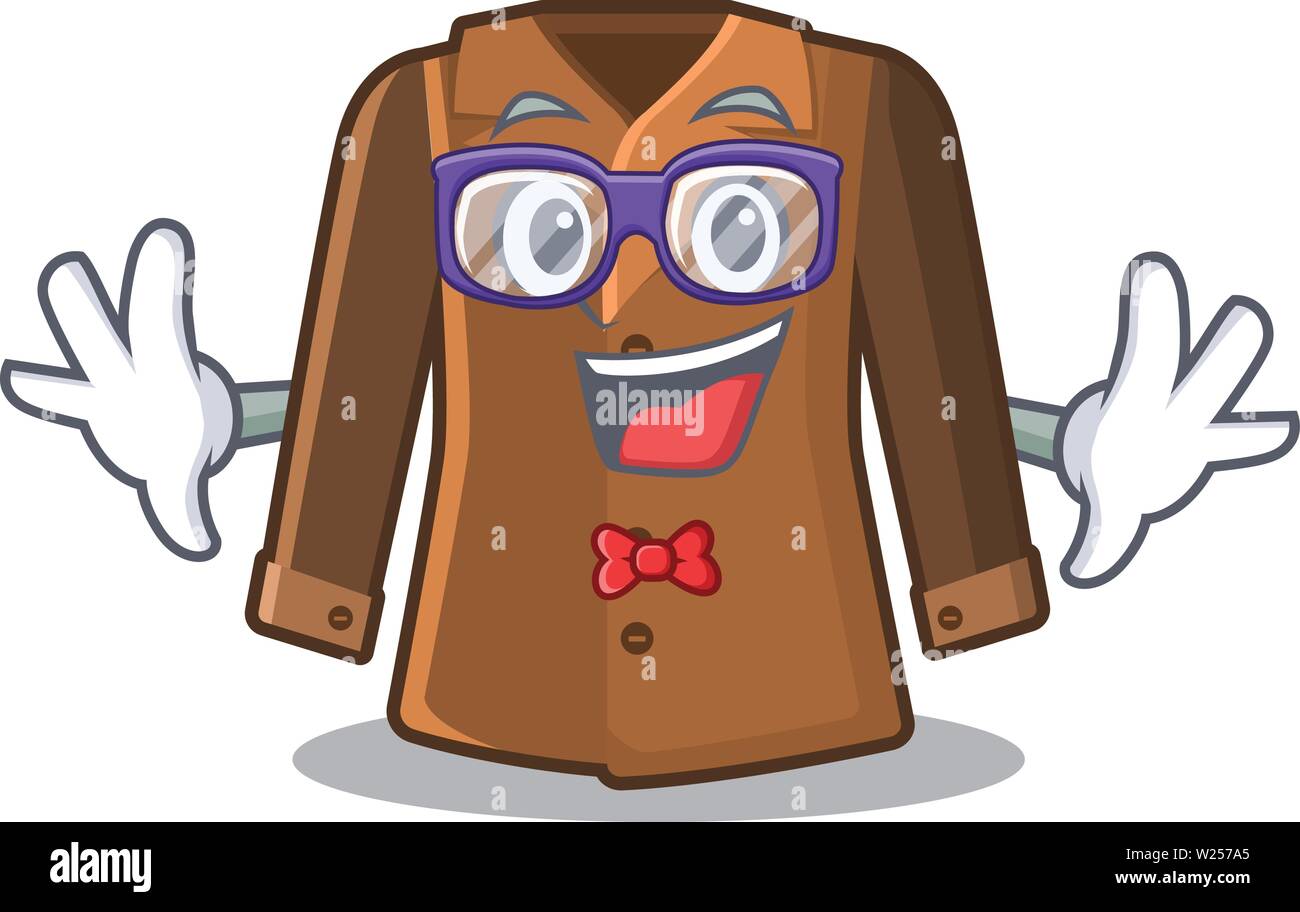 Geek coat isolated with in the mascot Stock Vector