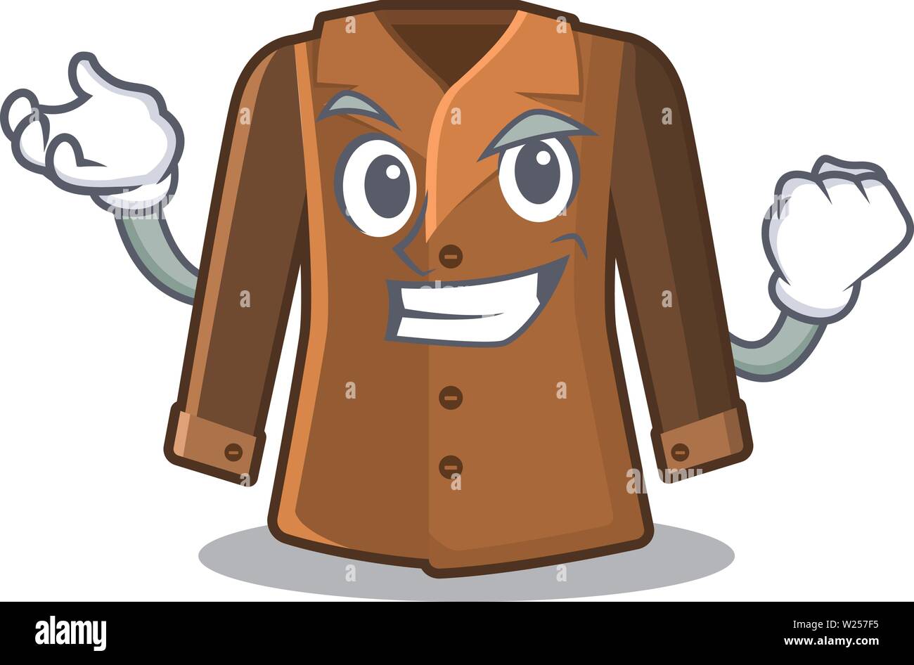 Successful coat isolated with in the mascot Stock Vector