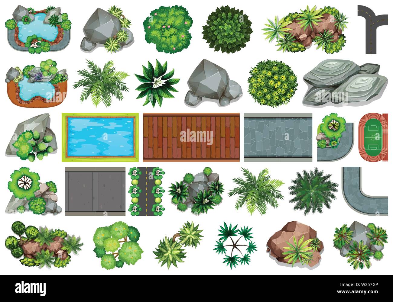 Set of garden for decoration illustration Stock Vector Image & Art - Alamy