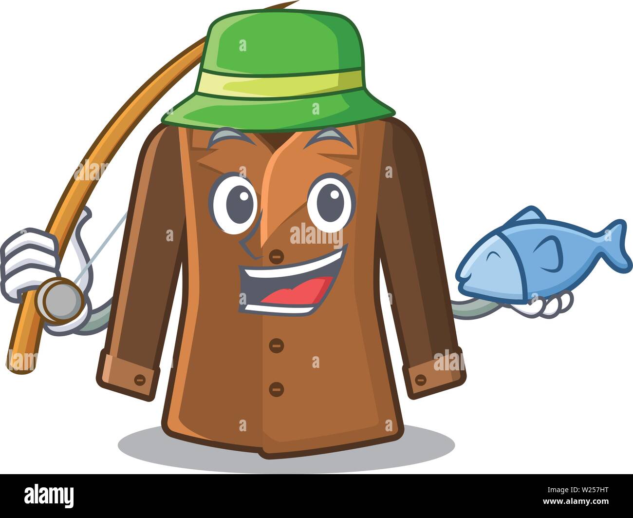 Fishing cartoon coat kept in a closet Stock Vector Image & Art - Alamy