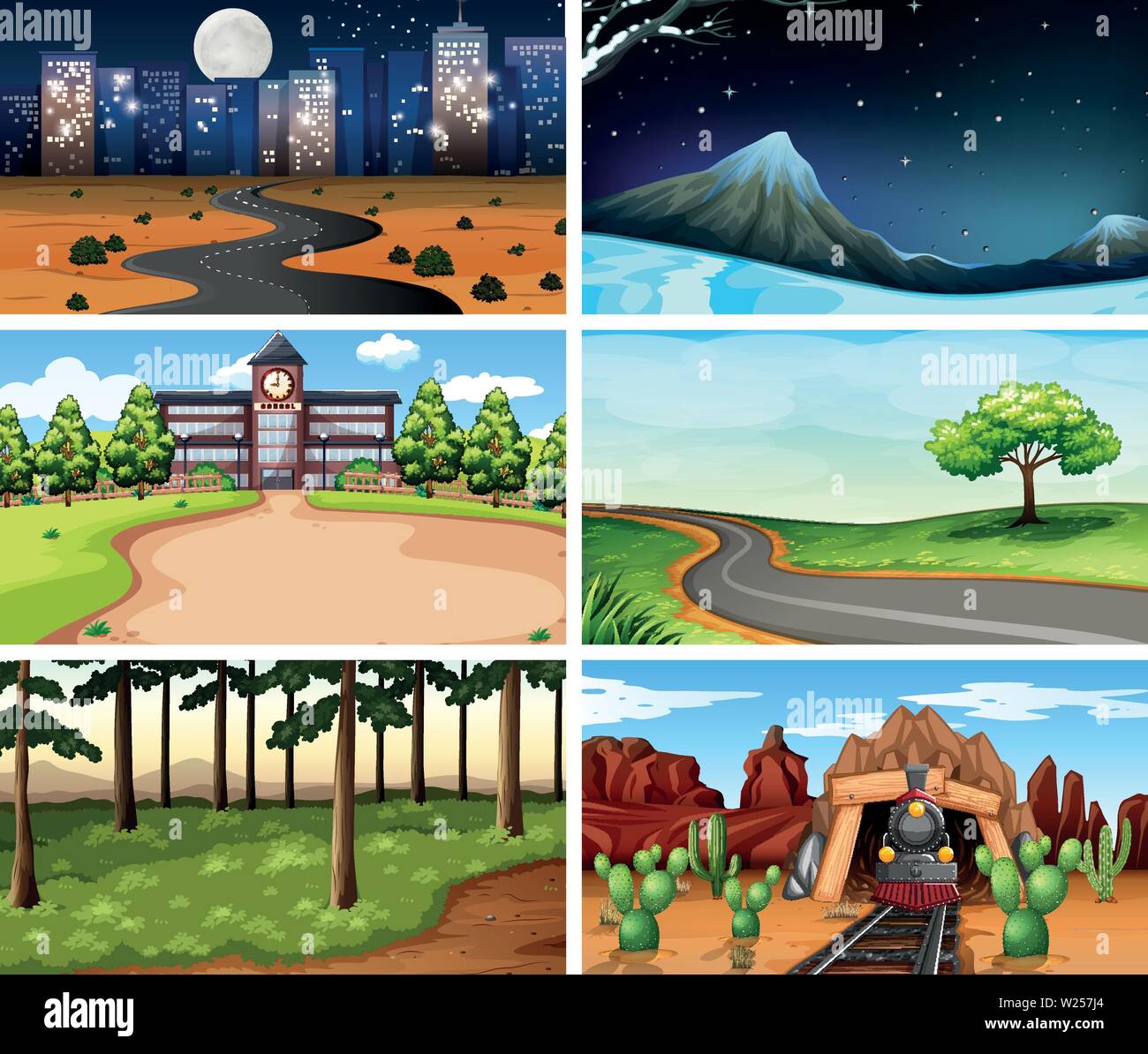 Large set of different backgrounds illustration Stock Vector Image ...