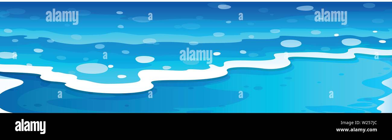 Isolated sea wave background illustration Stock Vector Image & Art - Alamy