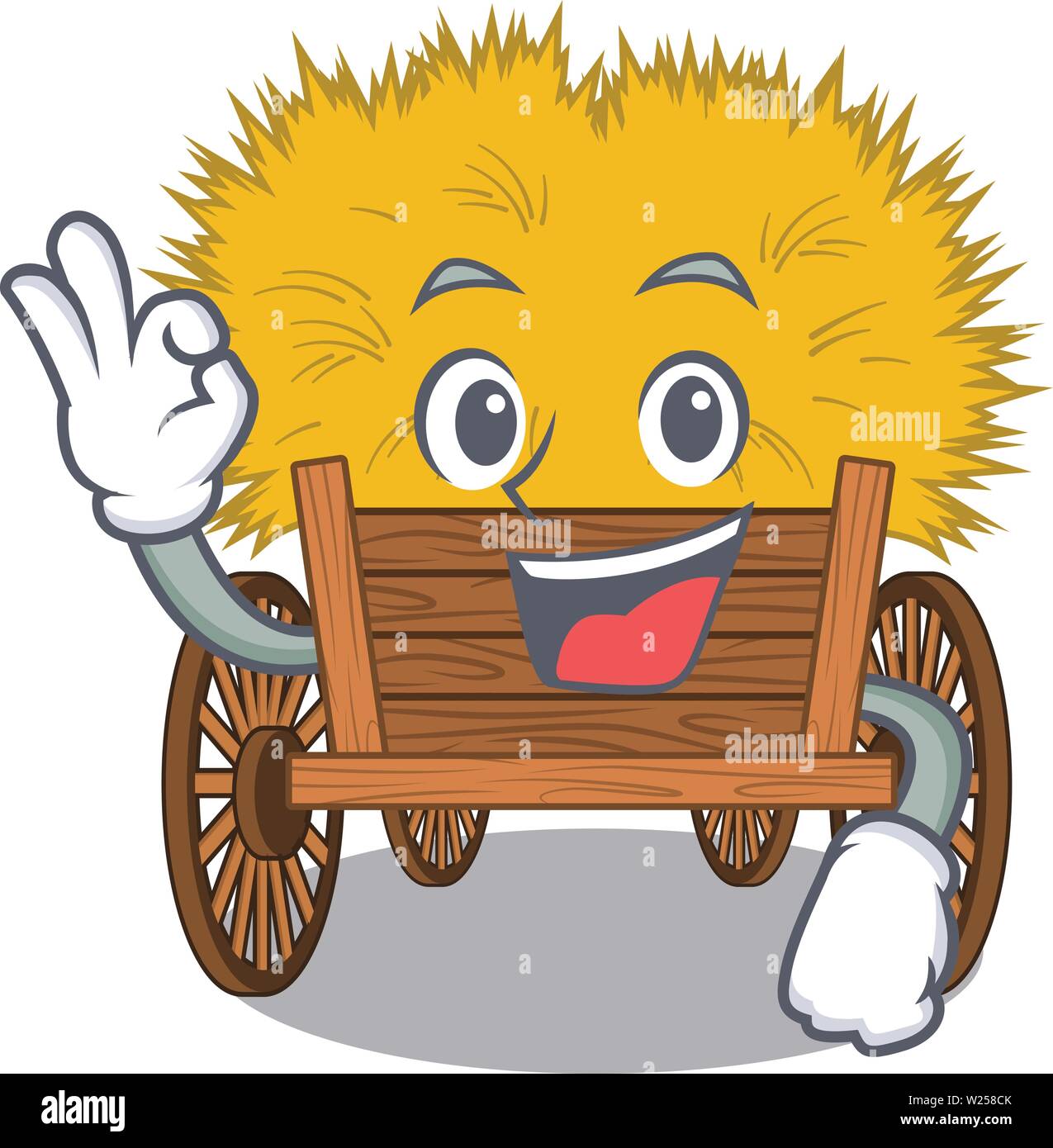 Okay hayride mascot in beside the barn Stock Vector Image & Art - Alamy