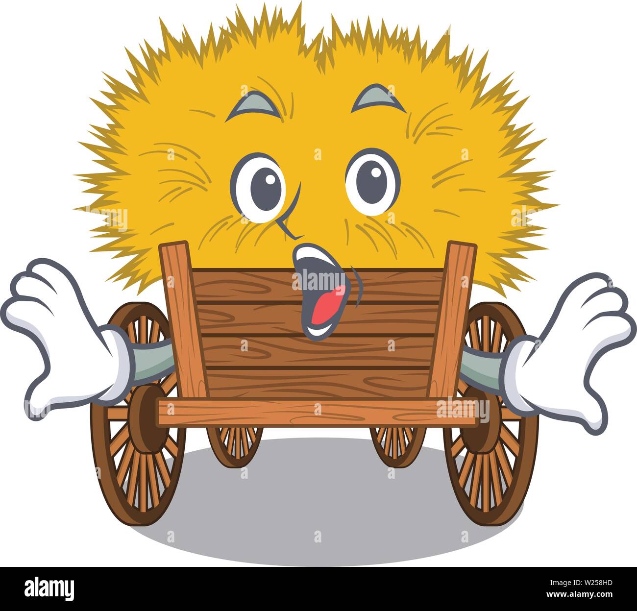 Surprised cartoon hayride toy in a drawer Stock Vector