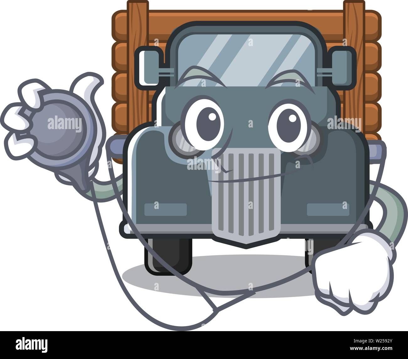 Doctor old truck isolated in the cartoon Stock Vector Image & Art - Alamy