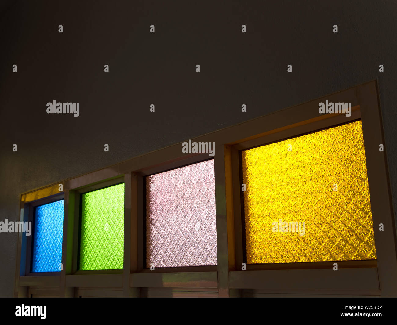 Frosted glass embossed multicolored bright Stock Photo Alamy