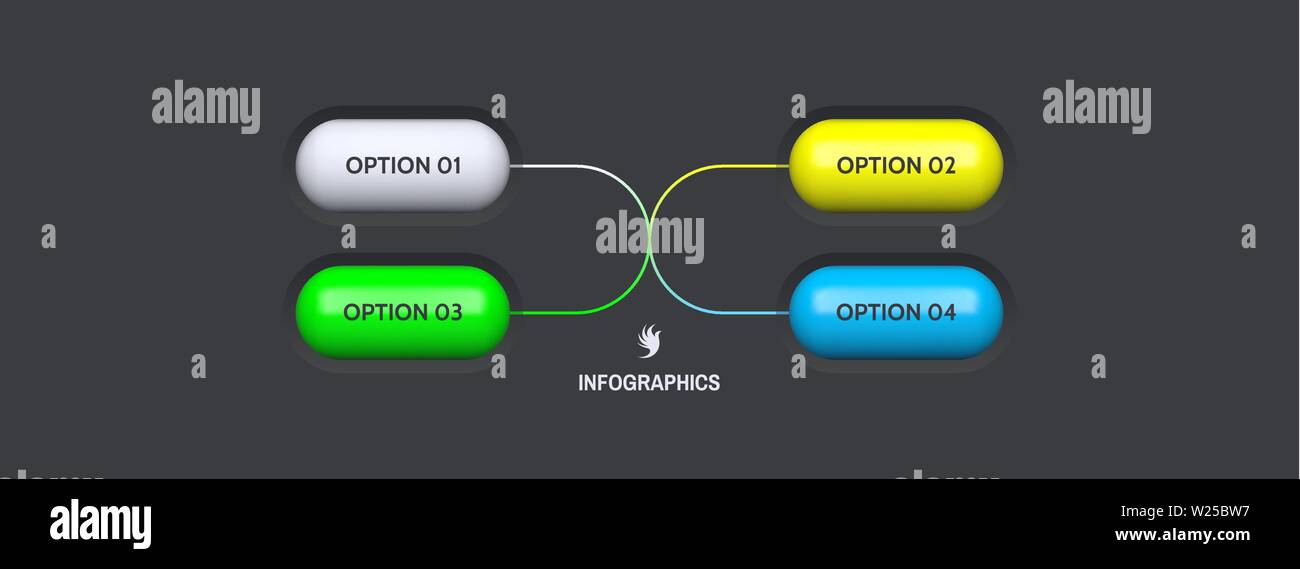 3d vector template for diagram, presentation and business concept Stock
