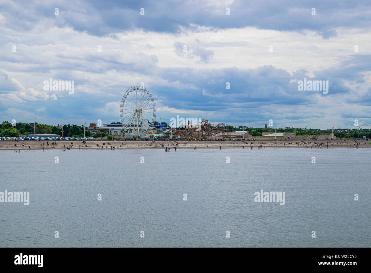 Southport eye over the sea and beach Stock Photo