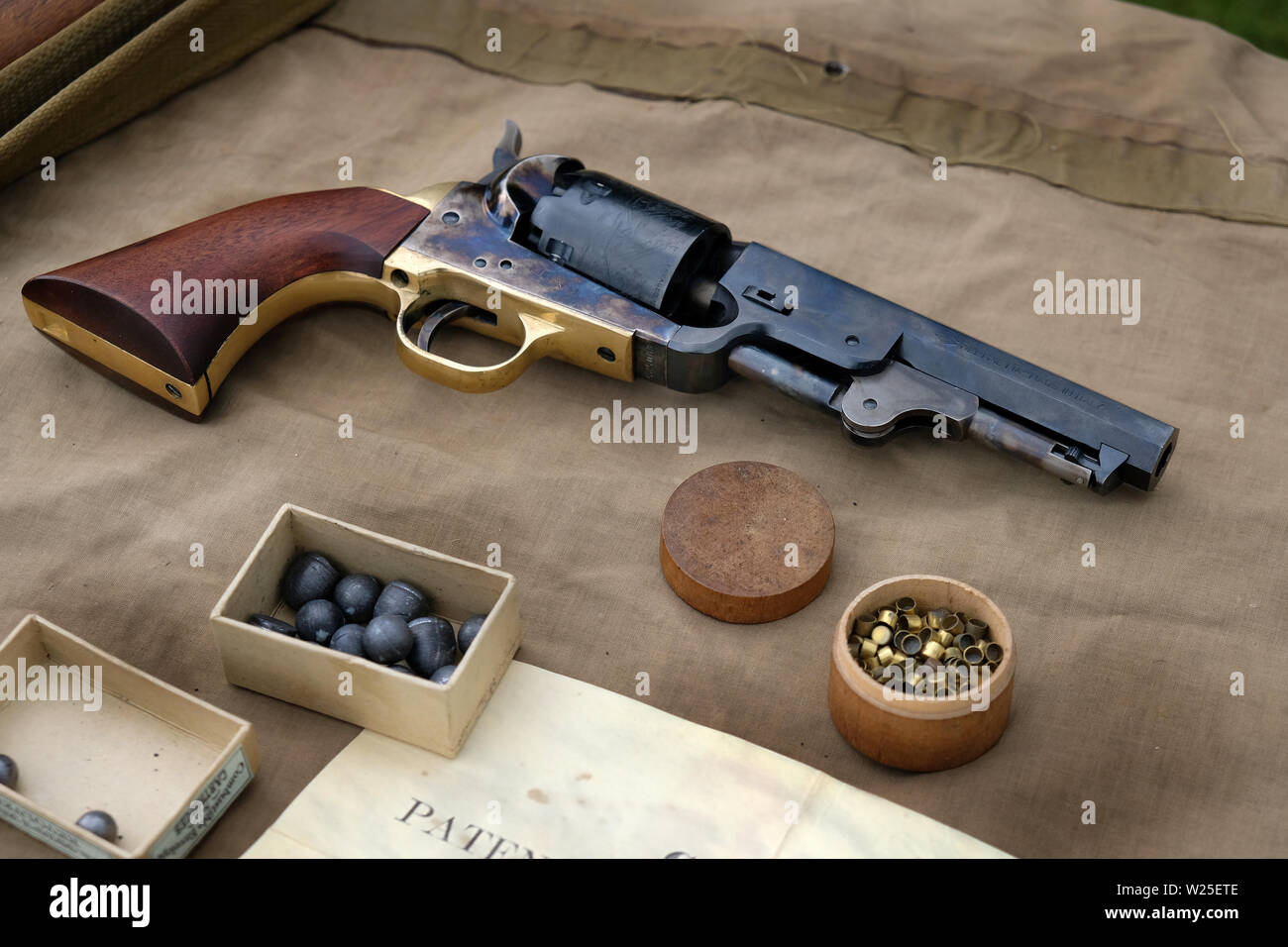 Early revolver with caps and ball Stock Photo Alamy