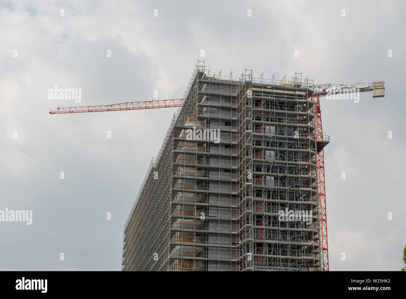 protective scaffolding for construction work Stock Photo