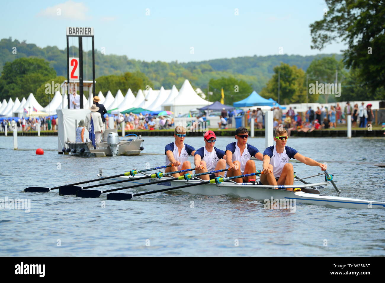 The Henley Rowing Club fours giving their best at Henley Royal Regatta ...