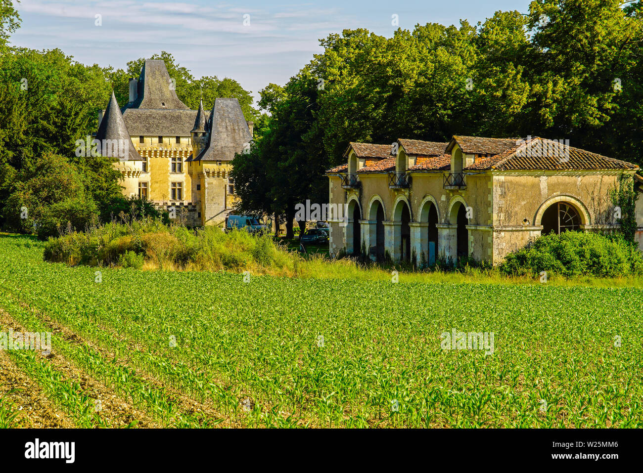 Château du Lieu-Dieu, Périgueux, Aquitaine-Limousin-Poitou-Charentes, Dordogne, France. Stock Photo