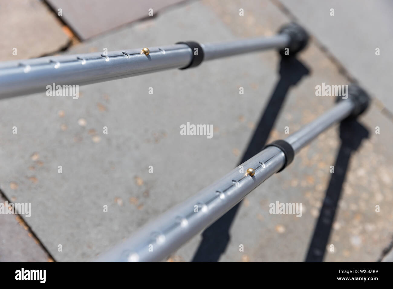 two modern medical crutches Stock Photo