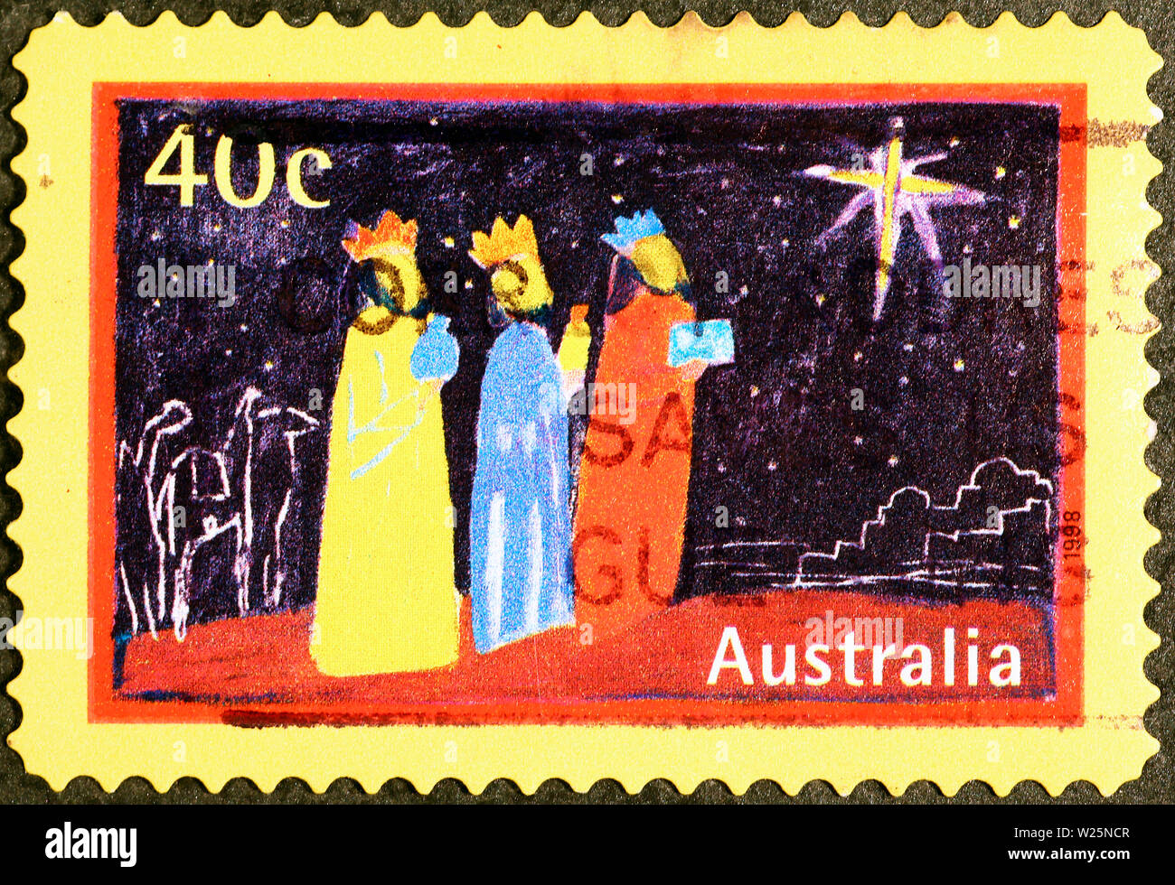 Wise men on australian postage stamp Stock Photo