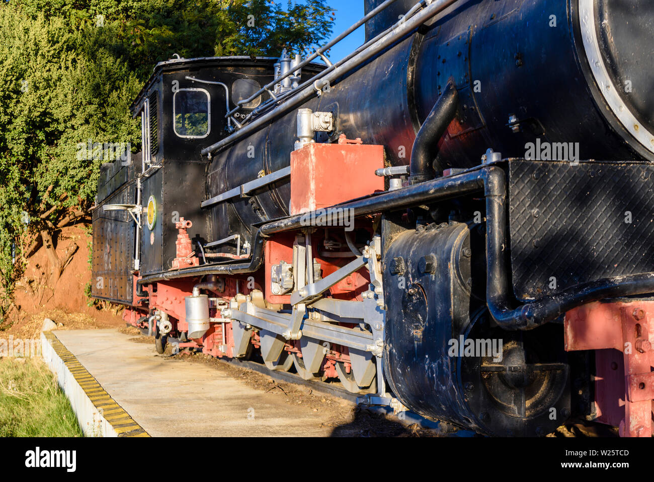 Suid Afrikaanse Spoorwee (South Africa Railways) steam train on display