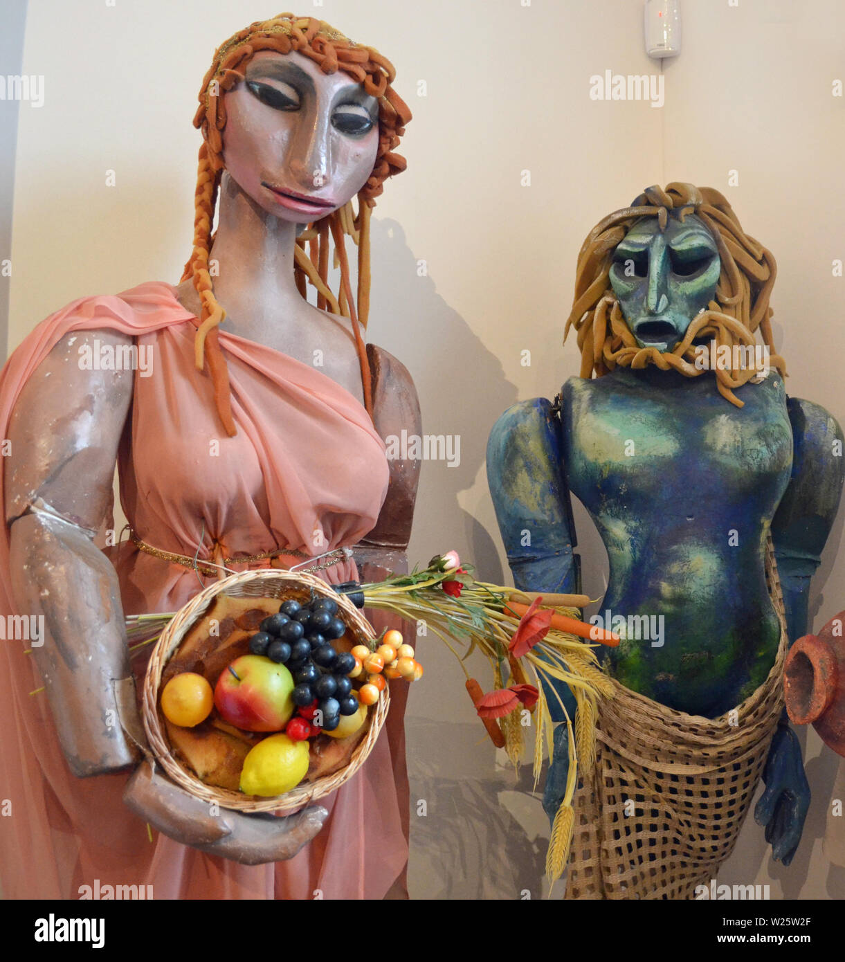 Sculptures in Shrewsbury Museum and Art Gallery, Shrewsbury, Shropshire, UK Stock Photo