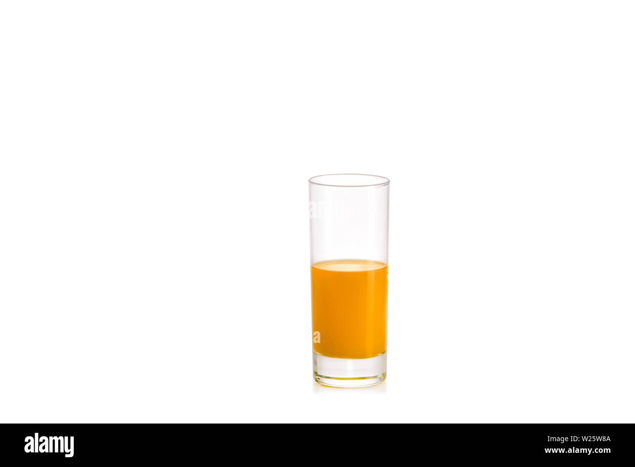 half glass of orange juice
