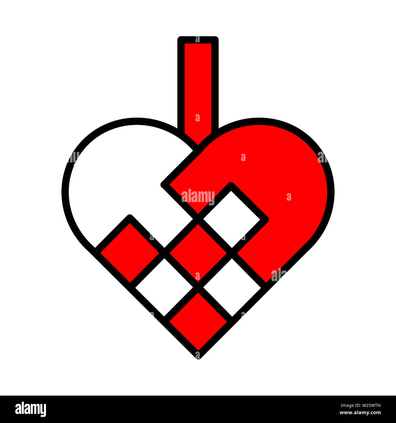 Traditional Christmas Danish Heart Decoration Stock Photo