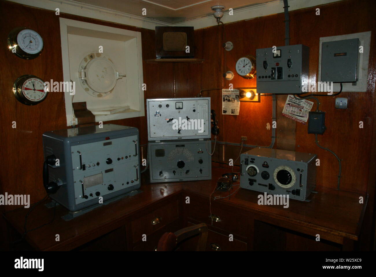 Ross Tiger, fishing trawler radio room Stock Photo