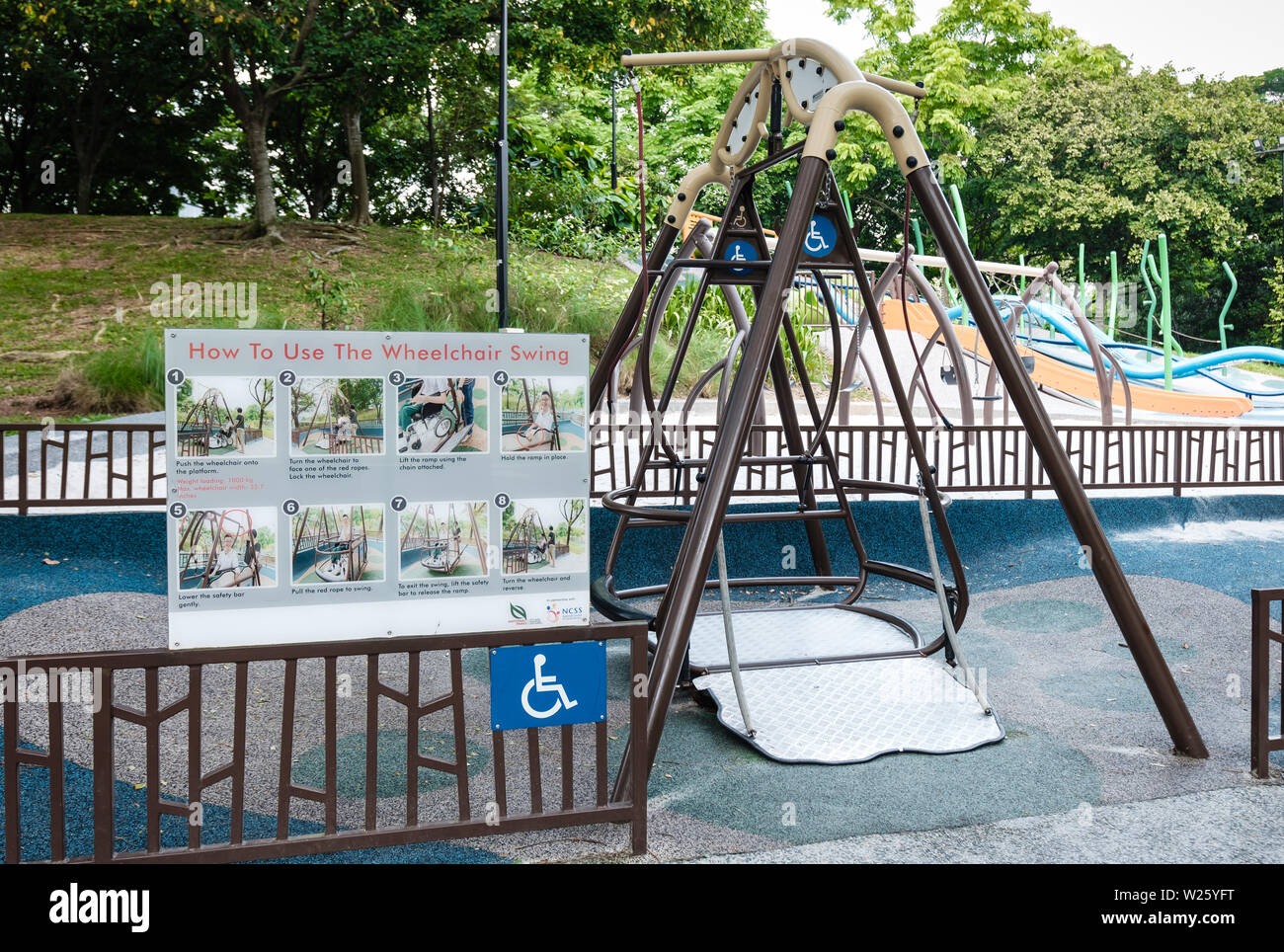 Singapore27 JUN 2019 handicapped Swing infrastructure in public
