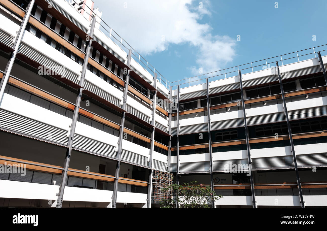 Singapore-27 JUN 2019:Singapore Enabling Village industry style building  facade view Stock Photo - Alamy