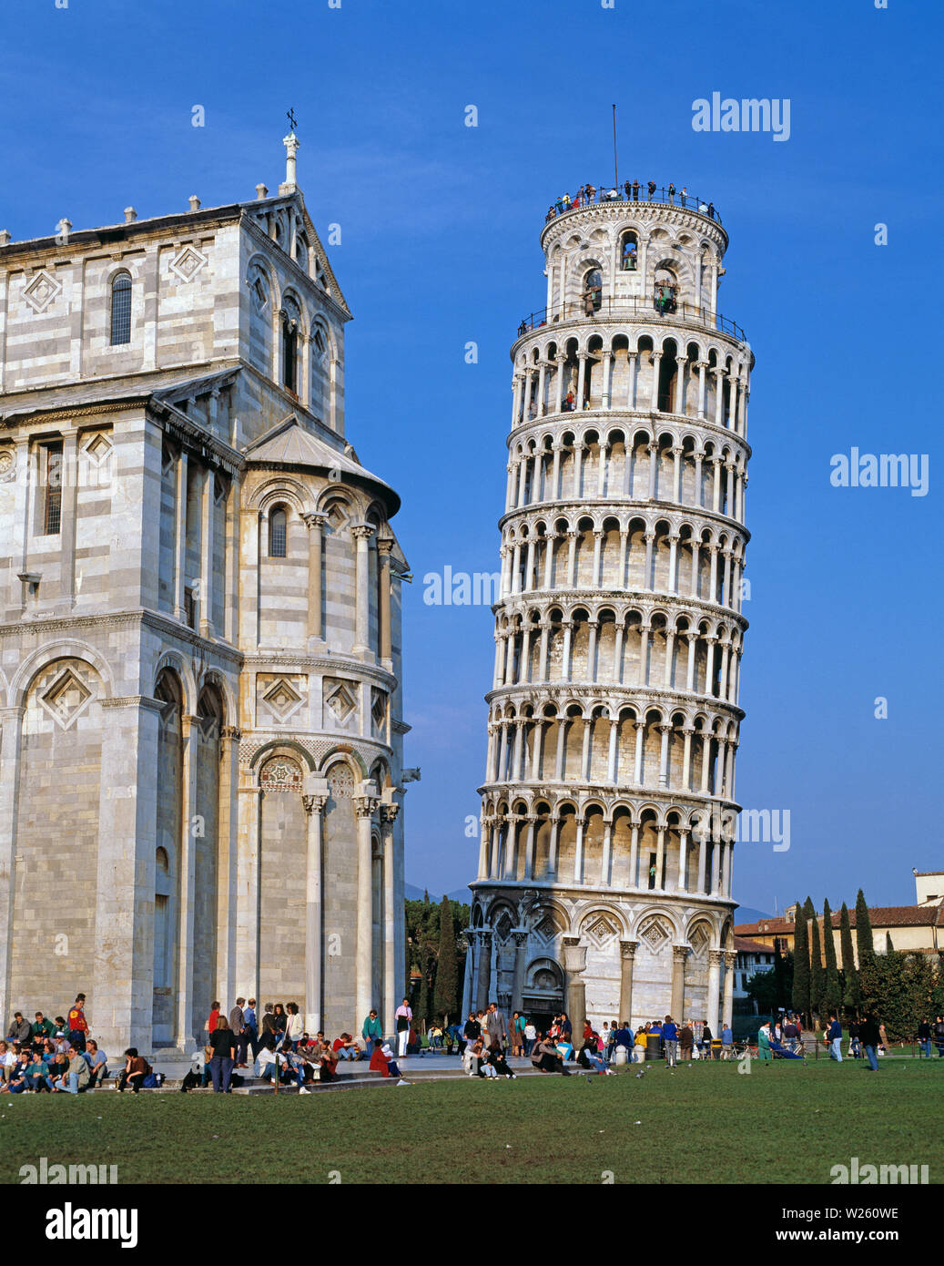 Italy. Pisa. The Leaning Tower. Stock Photo