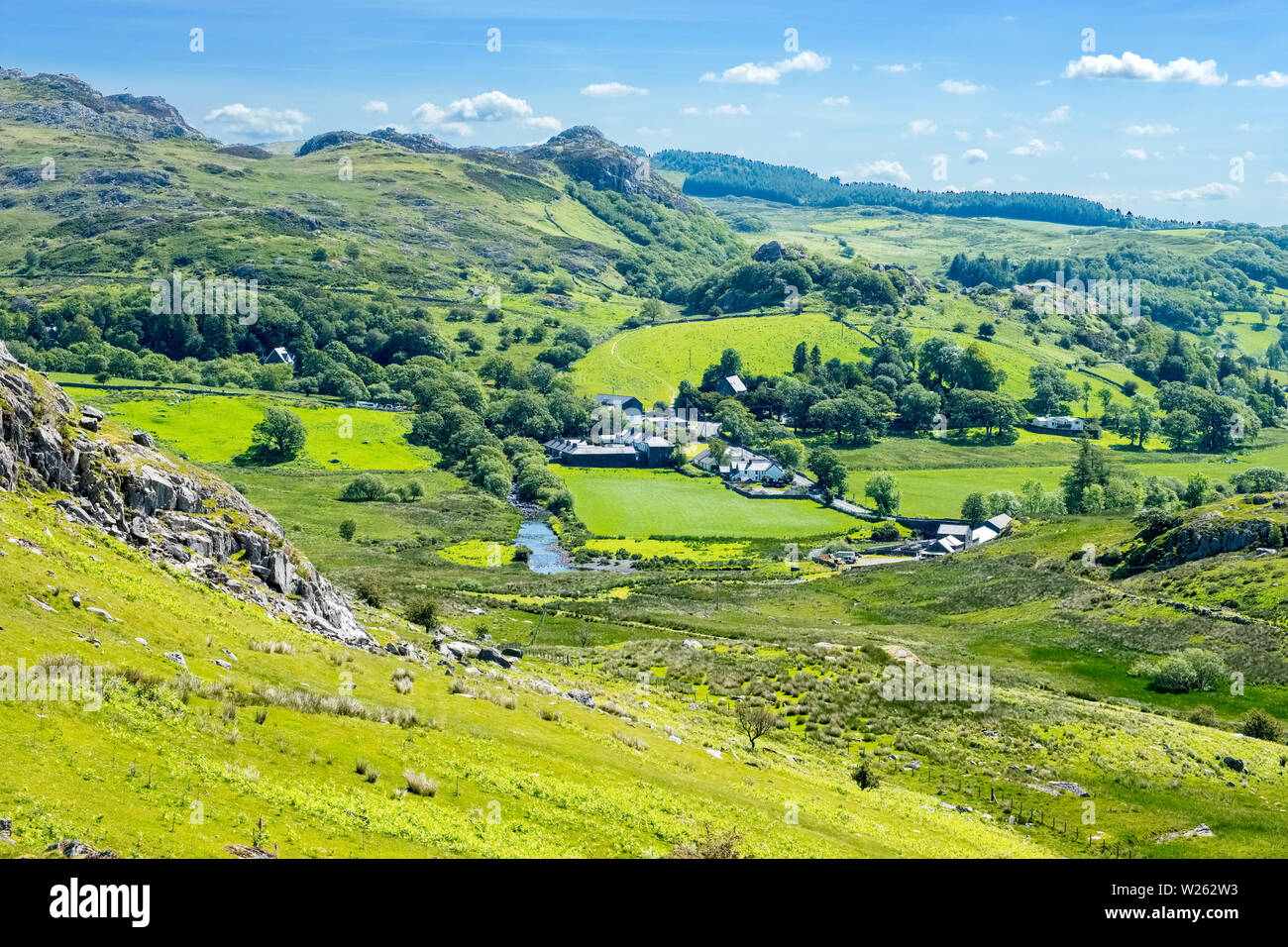 Capel Curig, small village in Snowdonia, Wales, UK Stock Photo