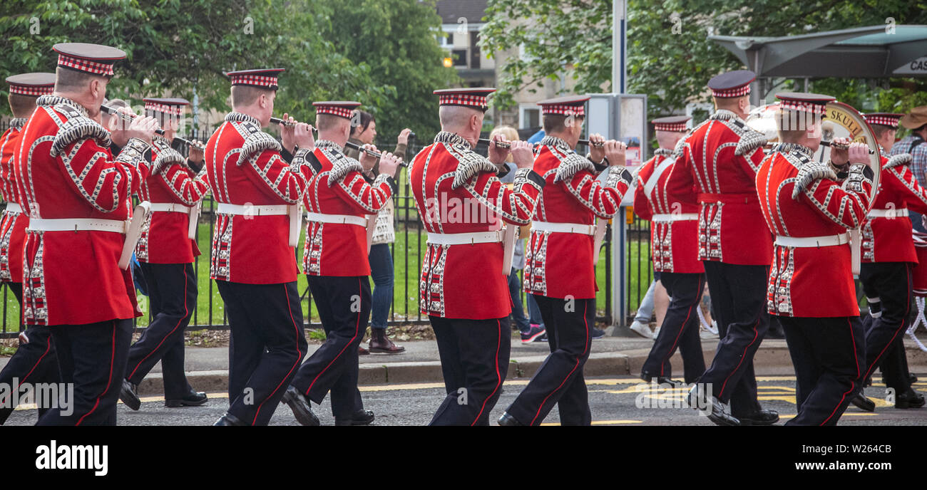 Glasgow, Scotland, UK. 06th July 2019 A Scottish Orange Order march