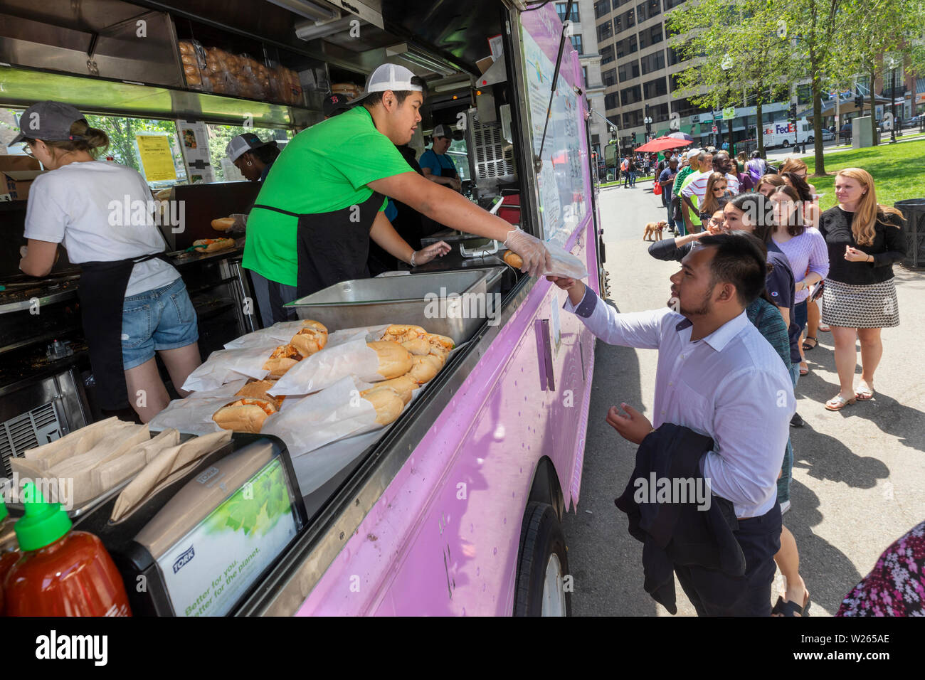 Food Truck, Boston Common, Boston, Massachusetts, USA Stock Photo Alamy
