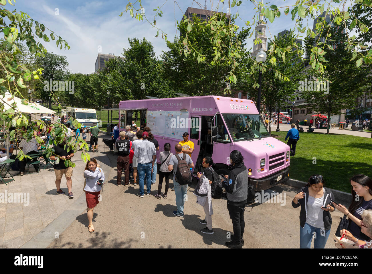 Food Truck, Boston Common, Boston, Massachusetts, USA Stock Photo