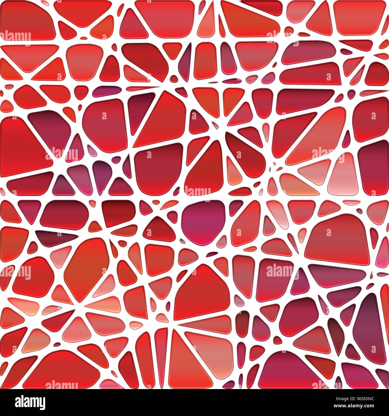 abstract vector stained-glass mosaic background - bright red Stock ...