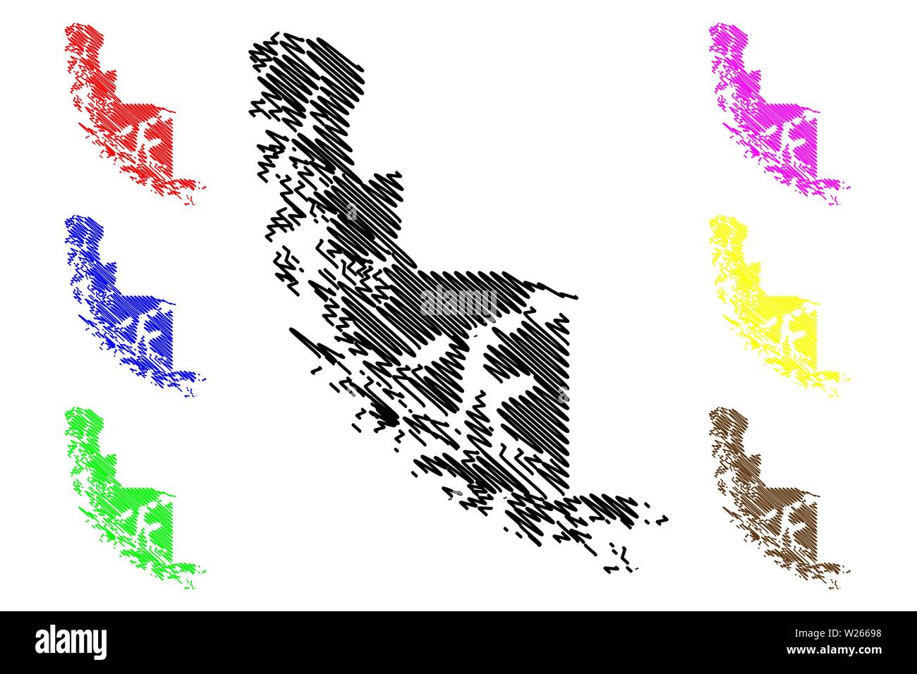 Magallanes Region Republic of - Magallanes Region Republic Of Chile Administrative Divisions Of Chile Map Vector Illustration Scribble Sketch Magallanes And Chilean Antarctica Ma W26698 chili south america map