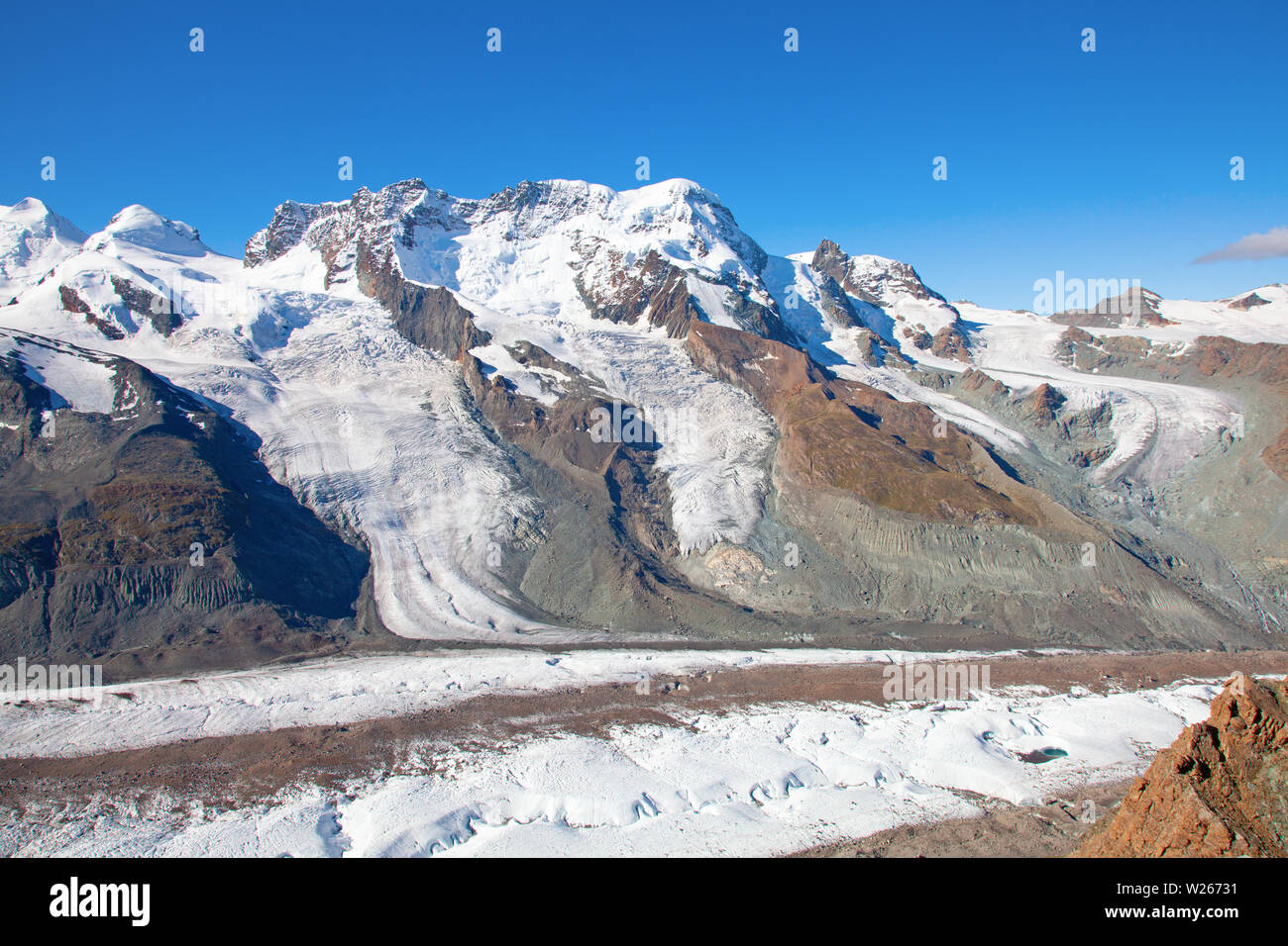 Melting glaciers in the swiss alps Stock Photo - Alamy