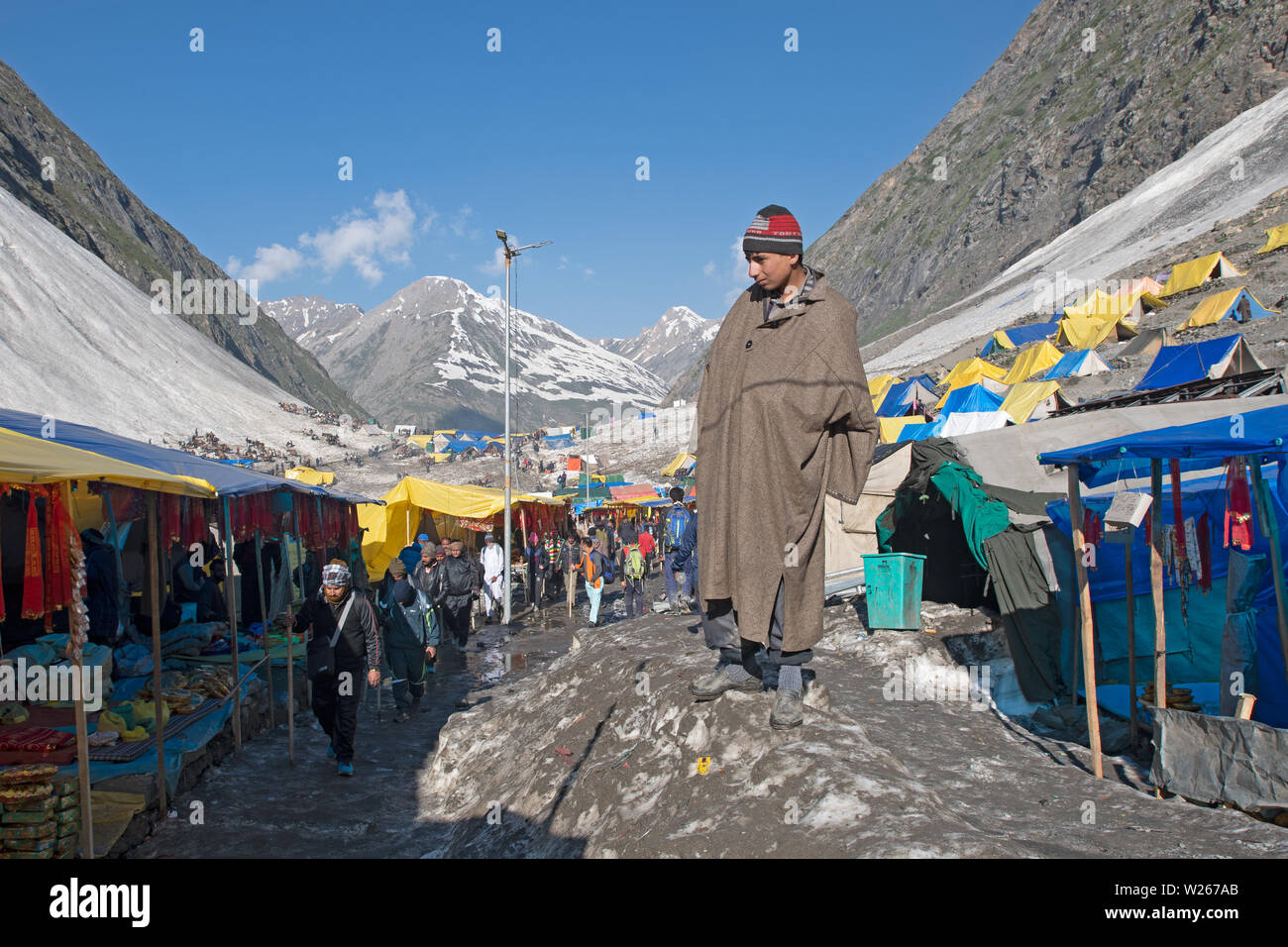 Amarnath Yatra, 2019, Kashmir, India, Asia, Hindu Pilgrimage Stock Photo