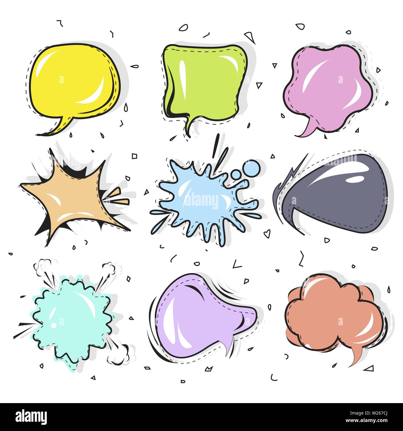 bryder ud Kor Produktion Comic speech bubbles pop art style. Vector illustration of box comic  balloon, bubble chat communication Stock Vector Image & Art - Alamy