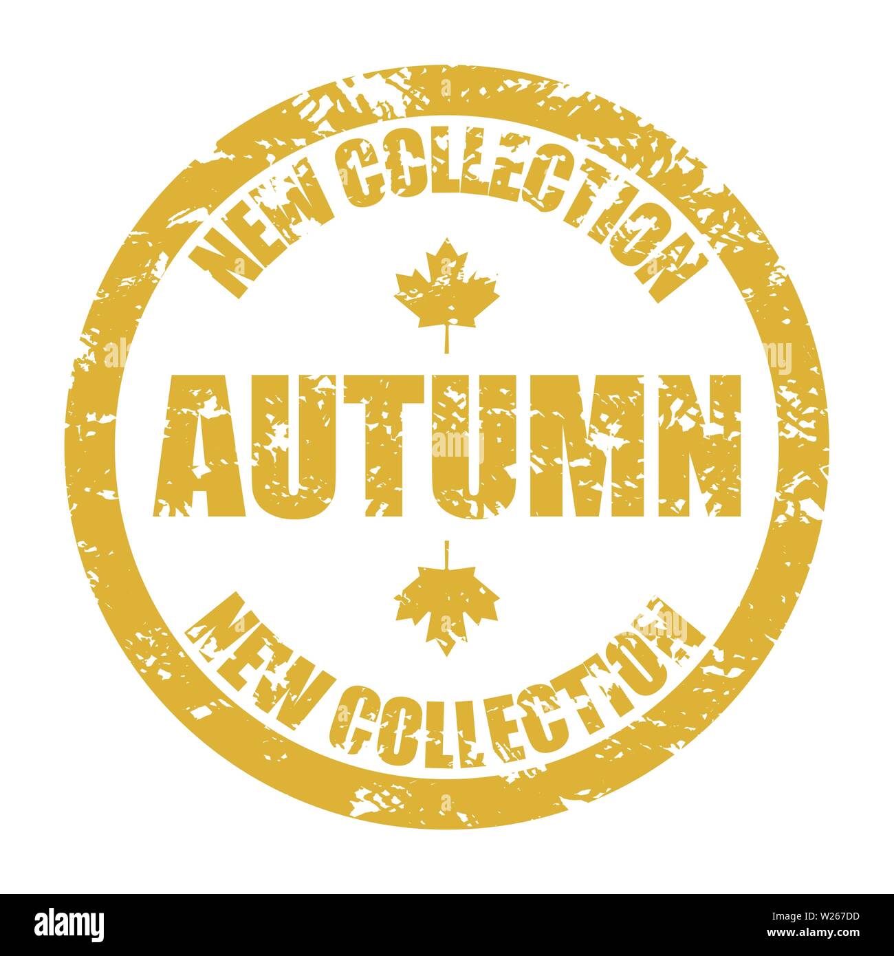 New autumn collection rubber stamp for retail and fashion store. Special vector seal, design graphic for market sale illustration Stock Vector