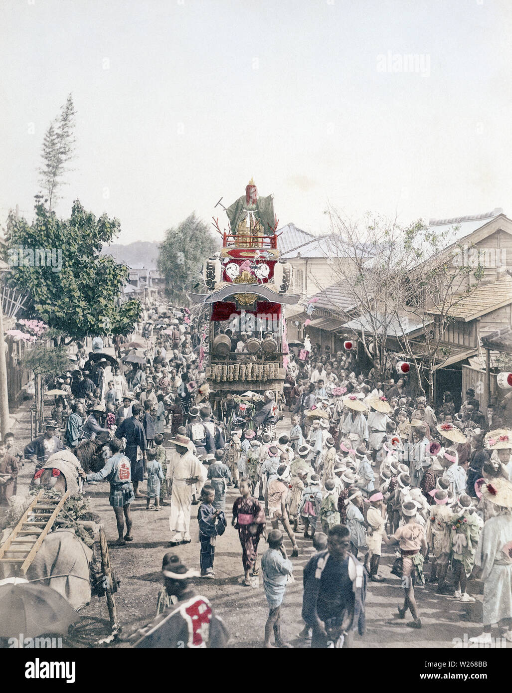 [ 1890s Japan Japanese Festival Float ] — A festival float is being