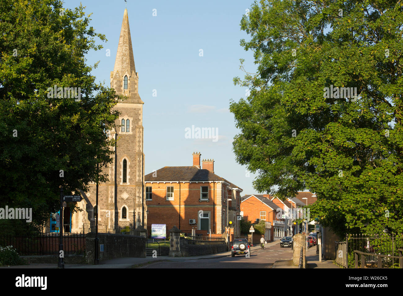 A view of High St in the centre of Gillingham in Dorset England UK GB. Stock Photo