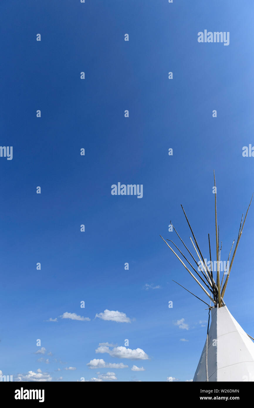 First Nations teepee (wigwam or tipi) Stock Photo