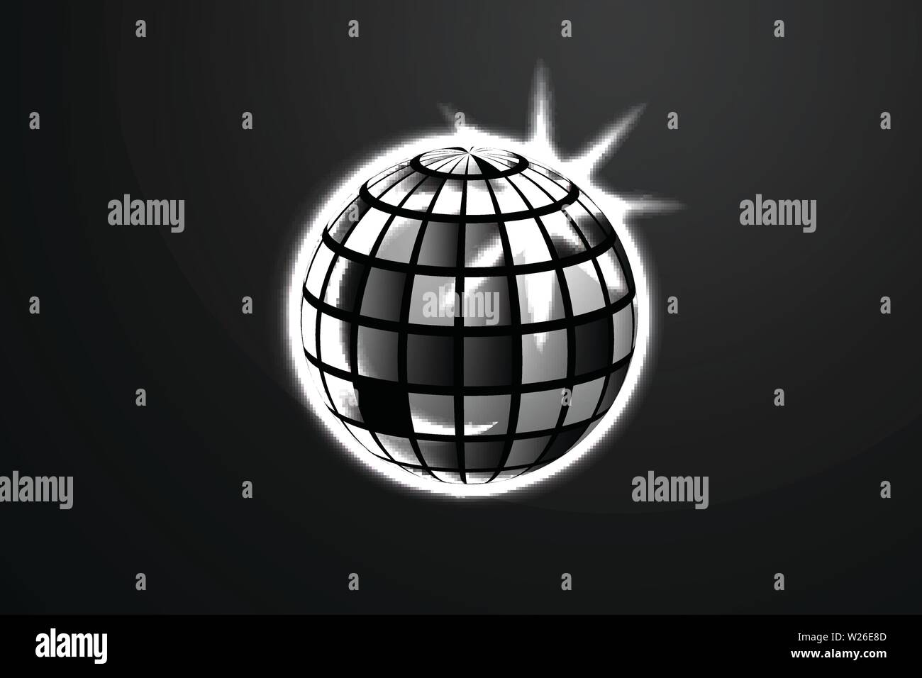 Disco Ball. Abstract design. Vector illustration Stock Vector