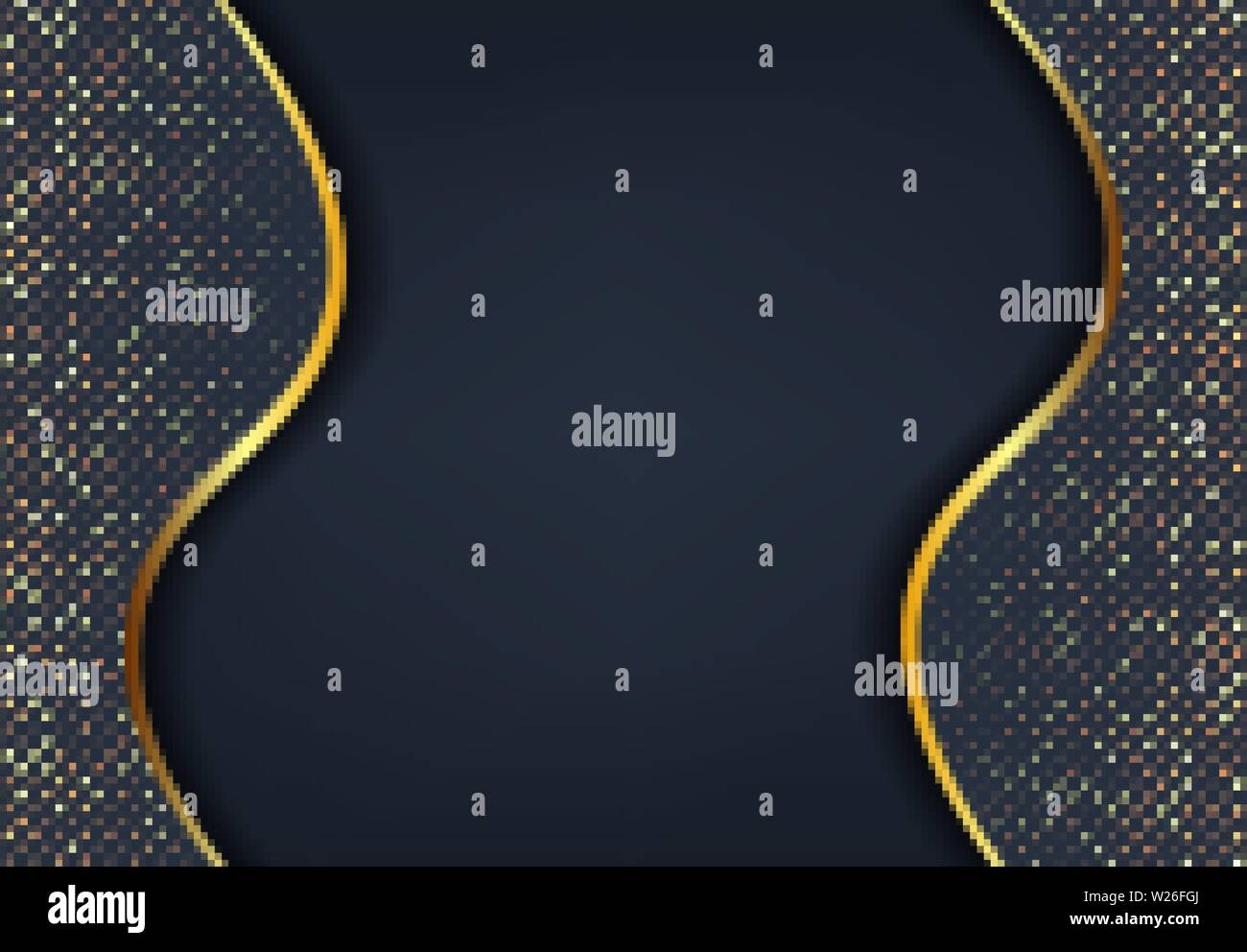 Dark blue abstract wave background Stock Vector Image & Art Alamy